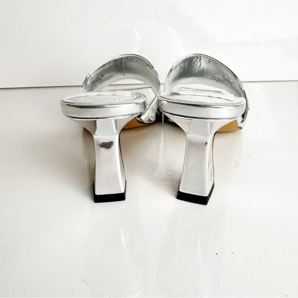 New DKNY Silver Kailyn heel sandals size 6.5 - Picture 6 of 8